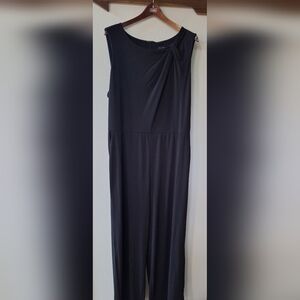 Jason Wu Womens City Knit Black Wide Leg Jumpsuit Size 2X